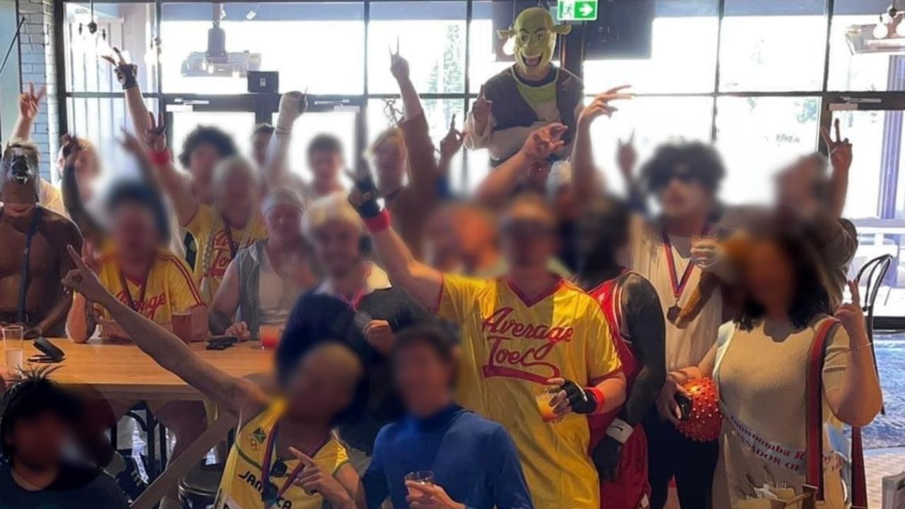 The Highfields Eagles have come under fire after an image surfaced of players dressed in blackface during the club's Mad Monday celebrations.