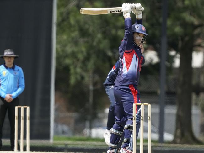 Dandenong batsman Brett Forsyth shoulders arms. Picture: Valeriu Campan