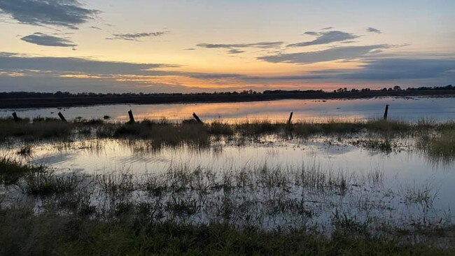 Two storms dumped almost 50mm of rain at Moura. Picture: Catherine Hicks/Facebook