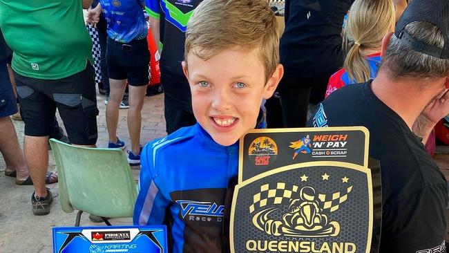 Lukas Loeskow is another young gun from Bundaberg on the rise in karting. Picture: Bundy Karts.