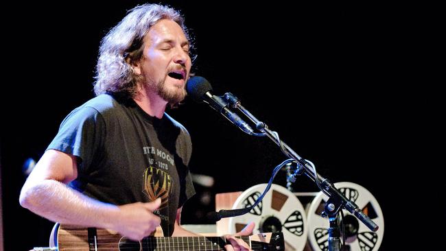 Lead singer of Pearl Jam, Eddie Vedder. Picture: AFP