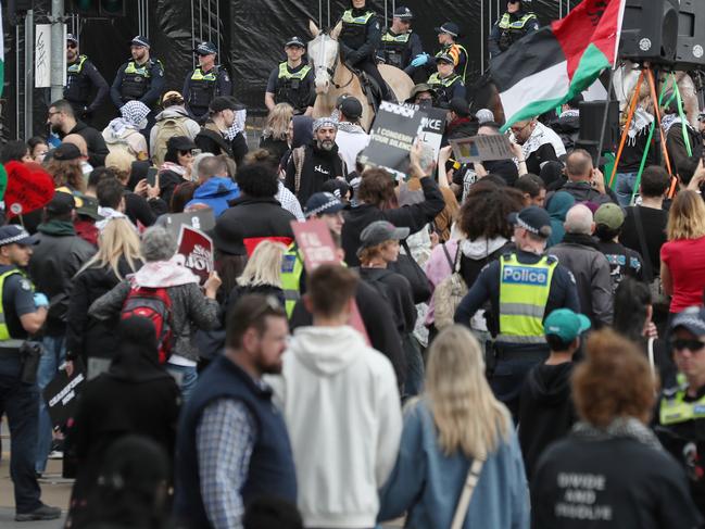 Victoria’s human rights charter influencing police stance on rallies