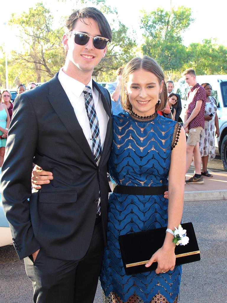 Matt Coffey and Ajmer Cavalier at the 2015 St Philip’s College formal at the Alice Springs Convention Centre. Picture: NT NEWS