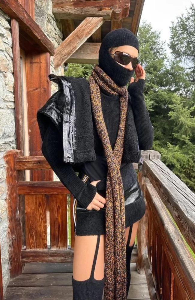 She posed for a picture on a chalet deck. Picture: Instagram/ritaora