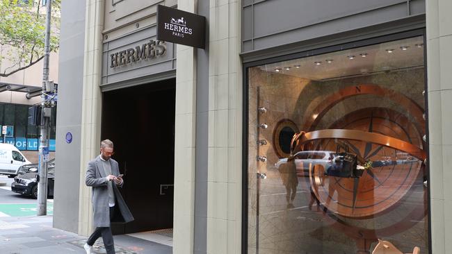 The Hermes store on Melbourne’s Collins Street. Picture: NCA NewsWire / David Crosling