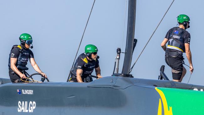 The Australia SailGP team in Abu Dhabi. Picture: Felix Diemer/SailGP.