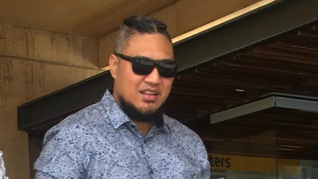 Neil Togiapoe leaves court. Photo: Ross Irby