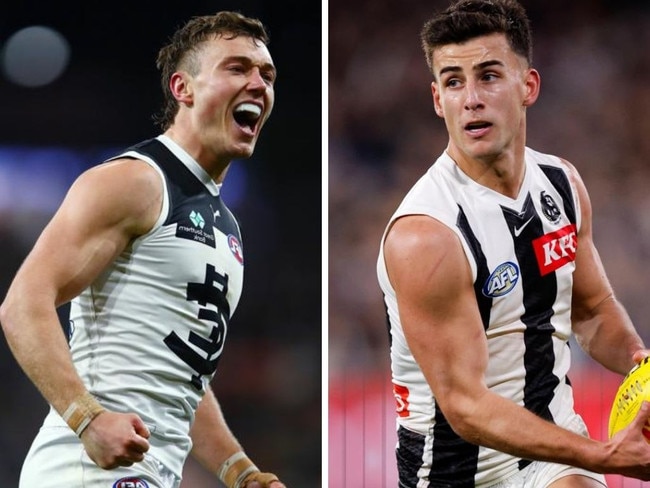 Patrick Cripps and Nick Daicos. Photos: Getty Images