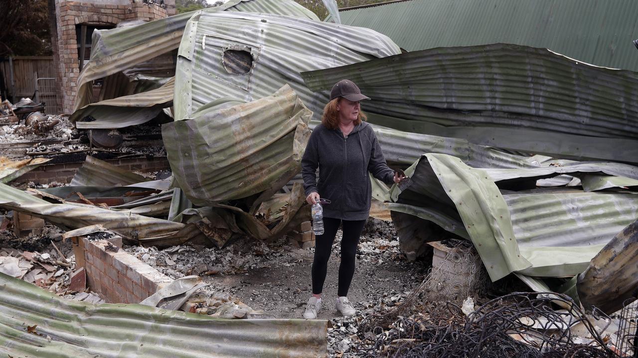 Rosemary Doyle’s home was one of 20 Balmoral resident’s whose home was destroyed. Picture: Rick Rycroft/AP