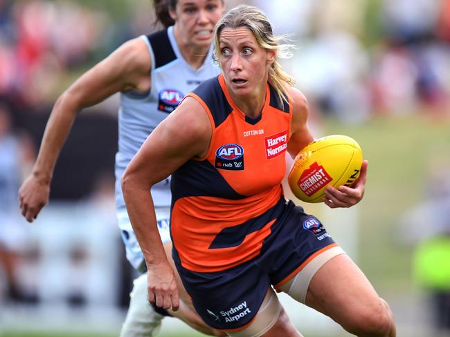 Giants’ Cora Staunton. Picture: AAP IMAGE/DYLAN COKER