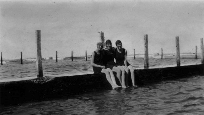 Bathers at the second rock pool at Newport c1928. Picture Northern Beaches Library