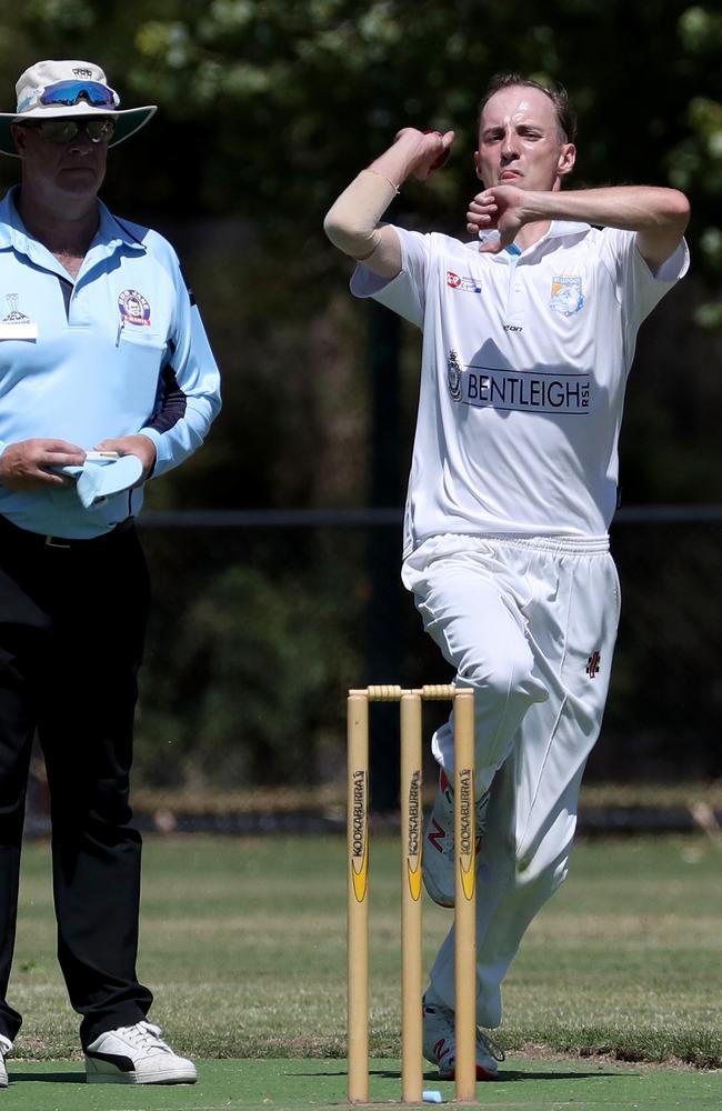 Nick Huttley took 37 wickets for West Bentleigh this season.