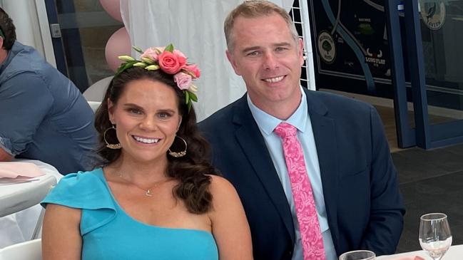 Melbourne Cup in Port Macquarie: Jorja and Aaron Thompson celebrating at Settlers Inn.