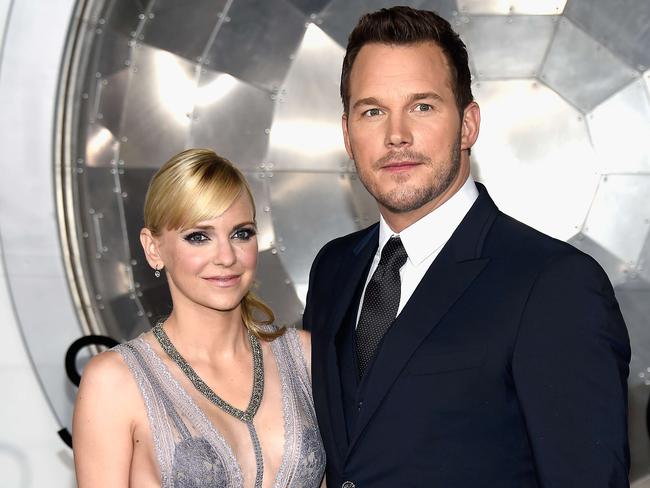 Pratt with wife Anna Faris at the premiere of his latest hit, Passengers.