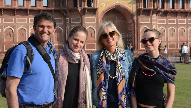 Miles travelling in India with his family. Picture: Supplied