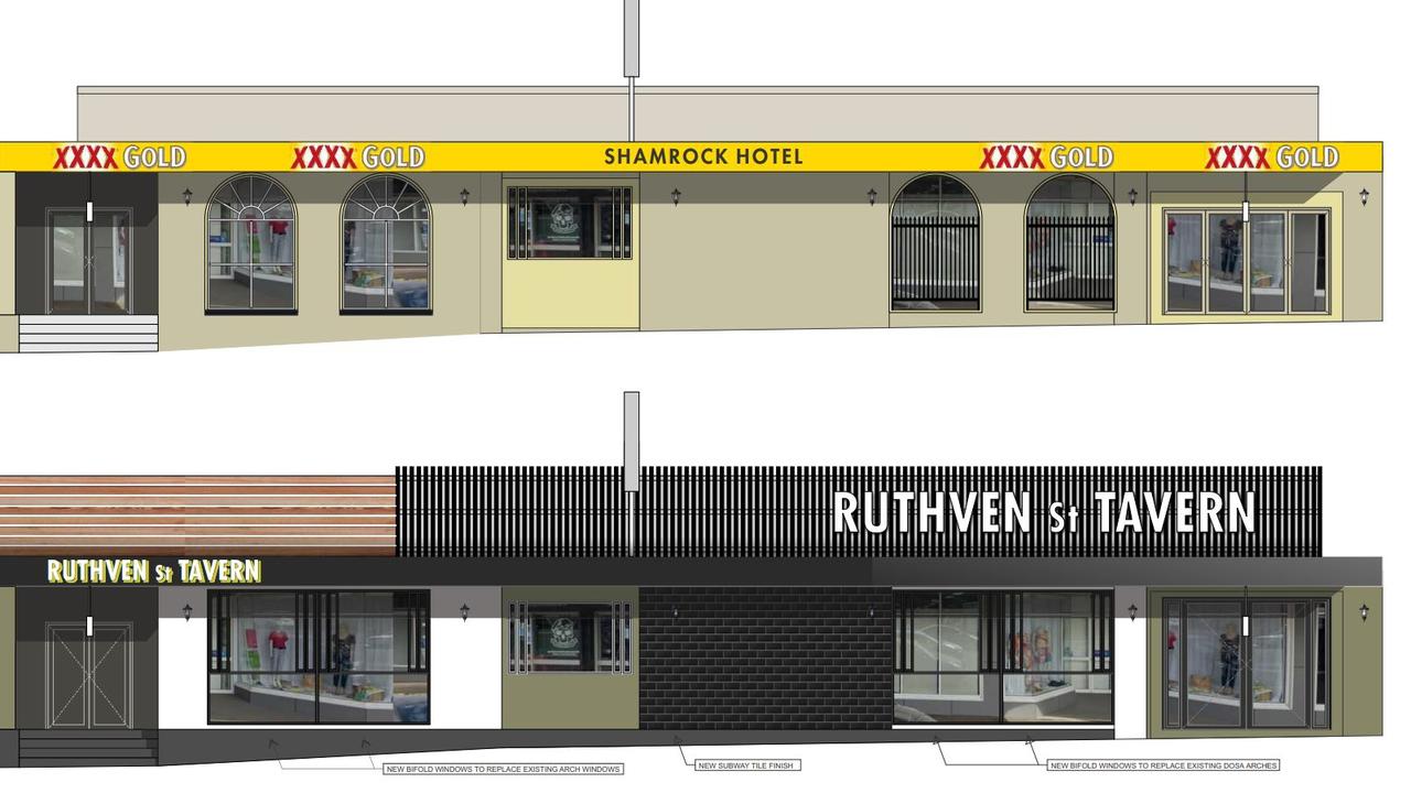 PROPOSED: The Shamrock Hotel in Toowoomba could be undergoing a name change and renovation, after plans were lodged bearing the name Ruthven Street Tavern.