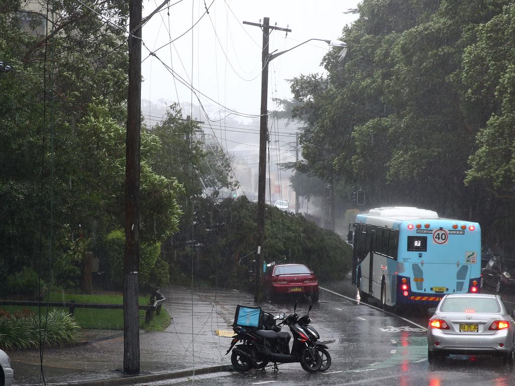 Some parts of New South Wales have been hit with as much as 200mm of rain over the past three days. Picture: Toby Zerna