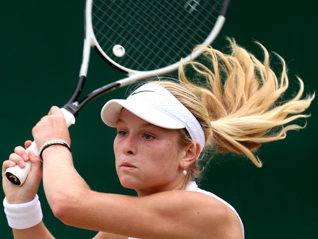 Emerson Jones during her Wimbledon semi. Picture: Sean M. Haffey/Getty Images