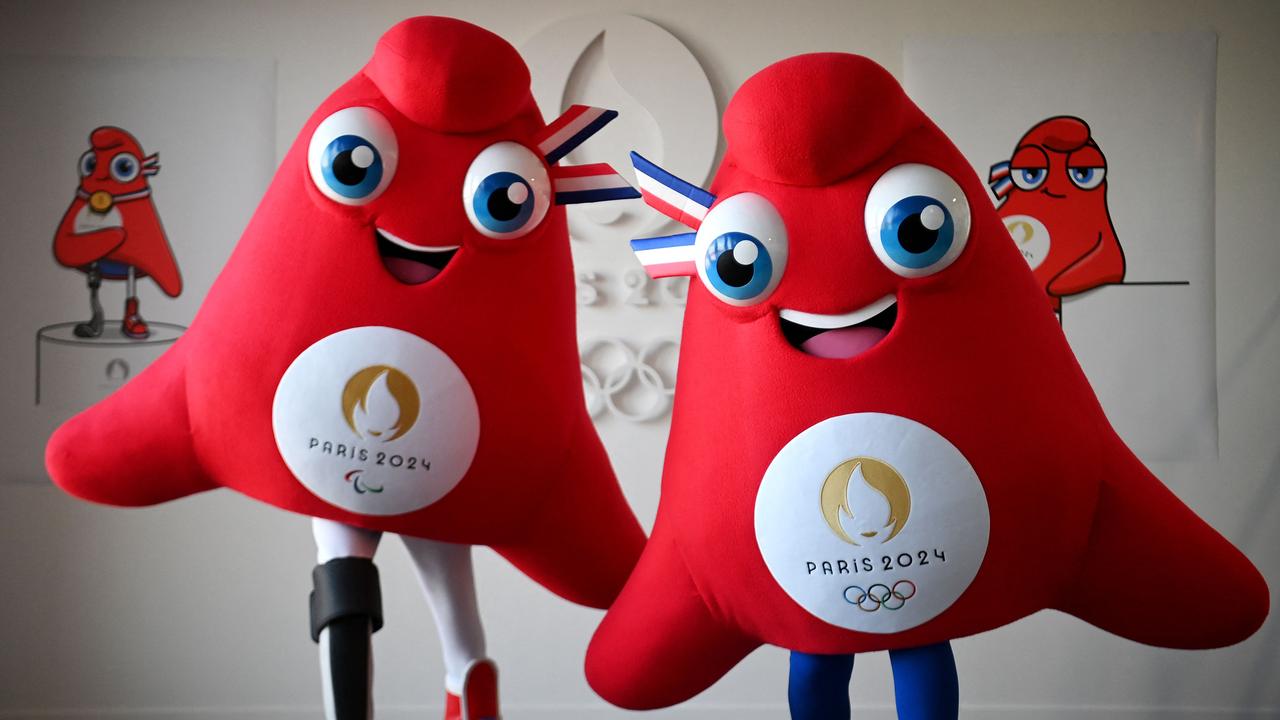 Meet the Paris 2024 Olympic and Paralympic mascots "Les Phryges", which were fashioned from French revolutionary Phrygian caps. Picture: Franck Fife / AFP