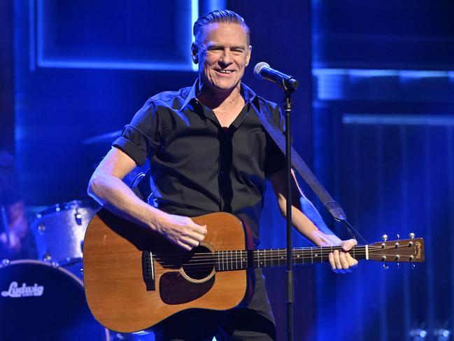 THE TONIGHT SHOW STARRING JIMMY FALLON -- Episode 1789 -- Pictured: Musical guest Bryan Adams performs on Tuesday, January 31, 2023 -- (Photo by: Todd Owyoung/NBC via Getty Images)