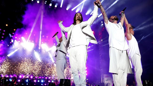 Backstreet Boys in concert in Carson, California. (Photo by Rich Fury/Getty Images)