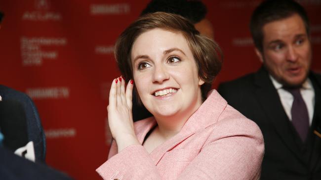 Producer Lena Dunham is interviewed at the premiere of "Suited" during the 2016 Sundance Film Festival on Monday, Jan. 25, 2016, in Park City, Utah. (Photo by Danny Moloshok/Invision/AP)