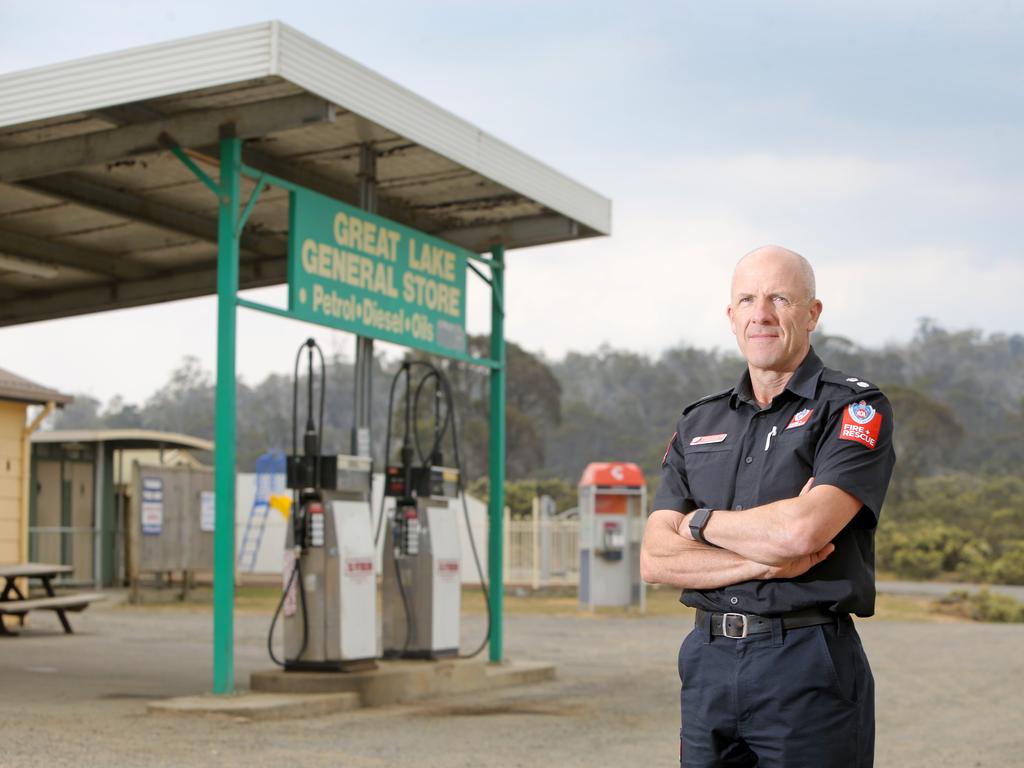 Superintendent Graham Kingsland, of Fire and Rescue New South Wales, at Great Lake. Picture: PATRICK GEE