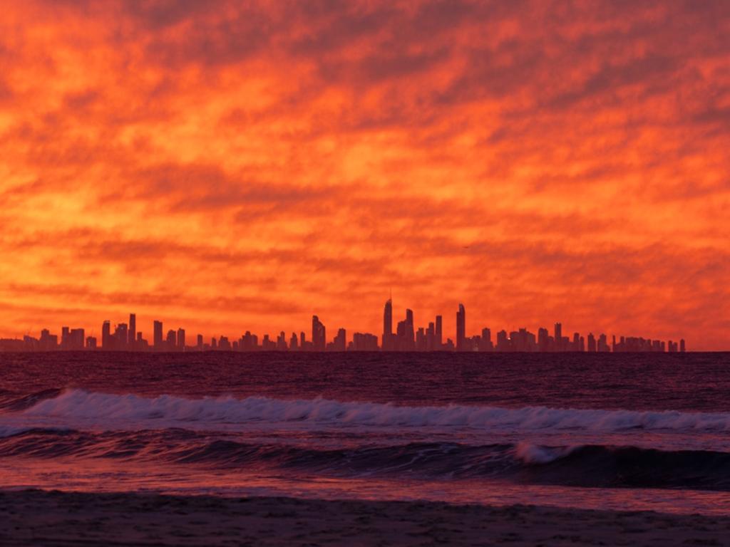 Amazing colours were seen during this sunset over the Gold Coast. Picture: Wesley Smith/News.com.au Photo of the Week