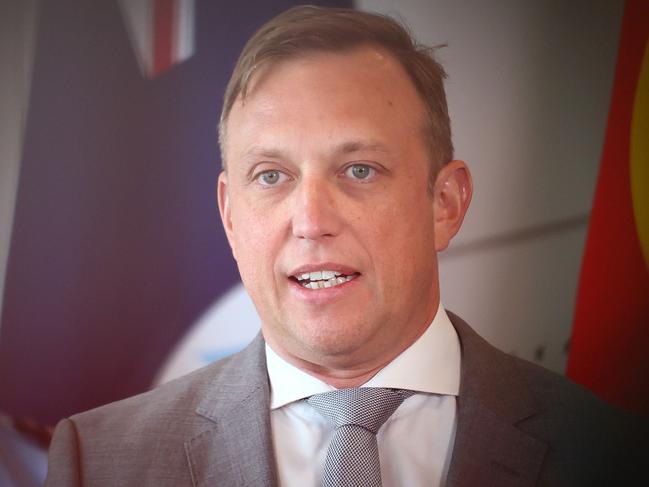 BRISBANE, AUSTRALIA - NewsWire Photos FEBRUARY 12, 2024: Queensland Premier Steven Miles during a press conference in Brisbane. Picture: NCA NewsWire/Tertius Pickard