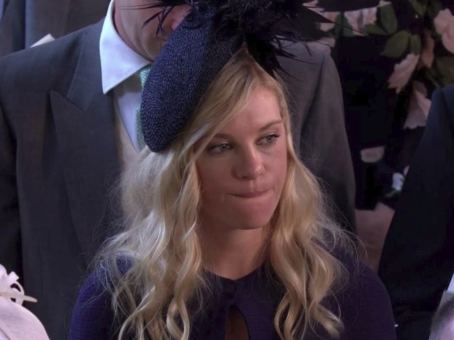 Chelsy Davy attended the royal wedding of ex Prince Harry to Meghan Markle. Picture: Supplied