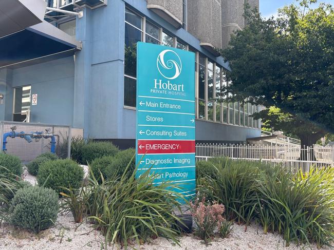 Hobart Private Hospital sign