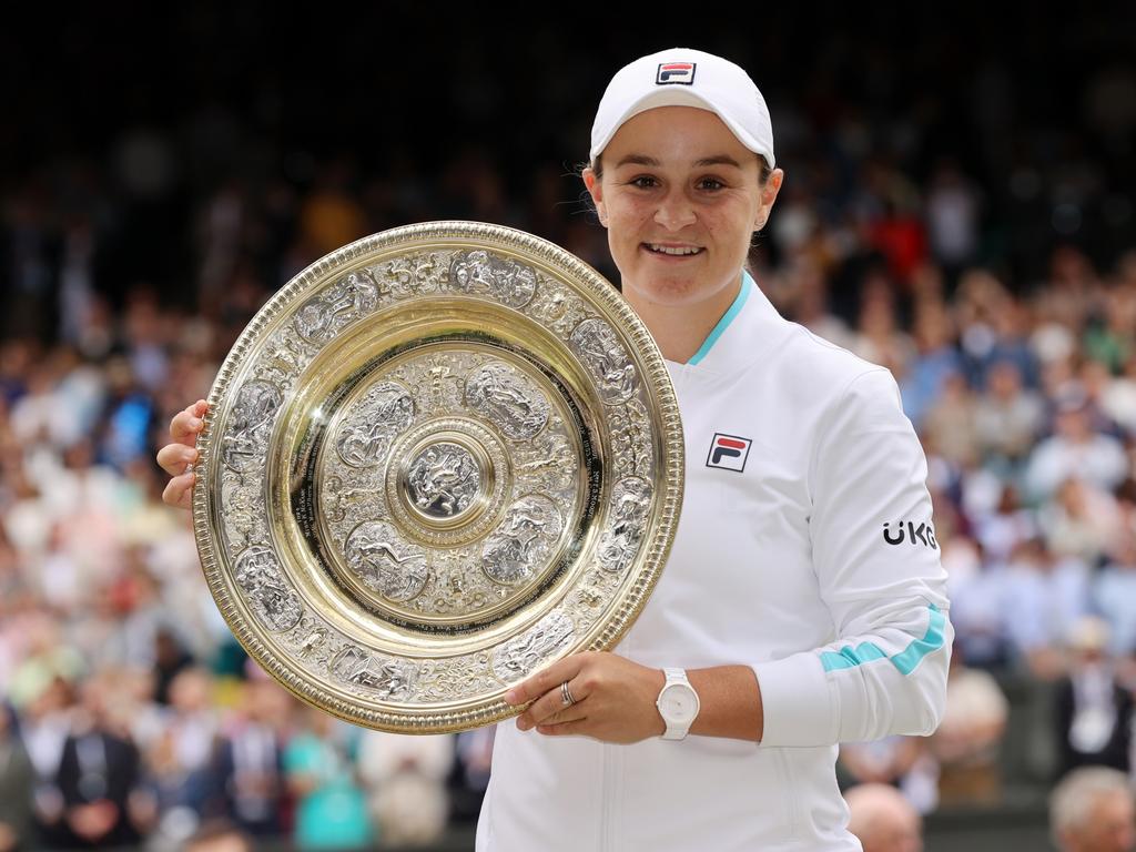 No regrets … Ash Barty at Wimbledon. Picture: Clive Brunskill/Getty Images