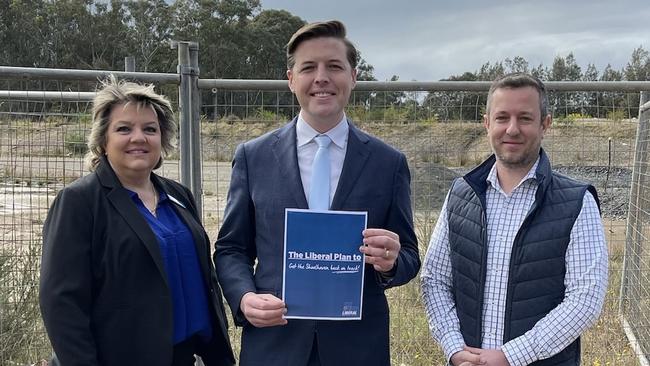 Liberal Party council candidates Serena Copley, left, Paul Ell, centre, and Luke Sikora. Picture: Supplied