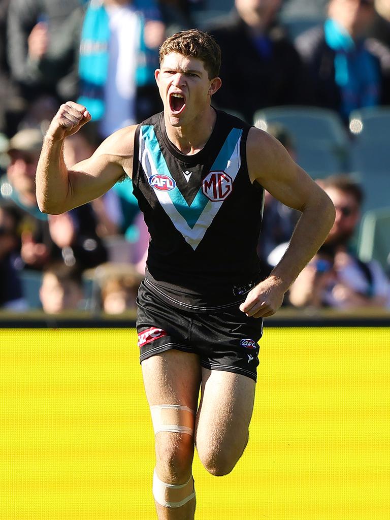 Mitch Georgiades booted five. Picture: Sarah Reed/AFL Photos