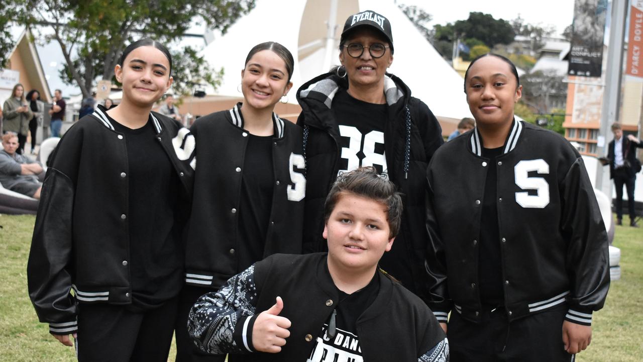 Families &amp; friends enjoy a Friday night out at the Unlock the Block event at Darcy Doyle Place, Ipswich, on August 12, 2022. Picture: Peta McEachern