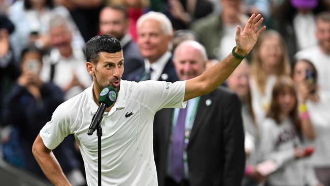 Djokovic wasn’t happy with the crowd. (Photo by ANDREJ ISAKOVIC / AFP)