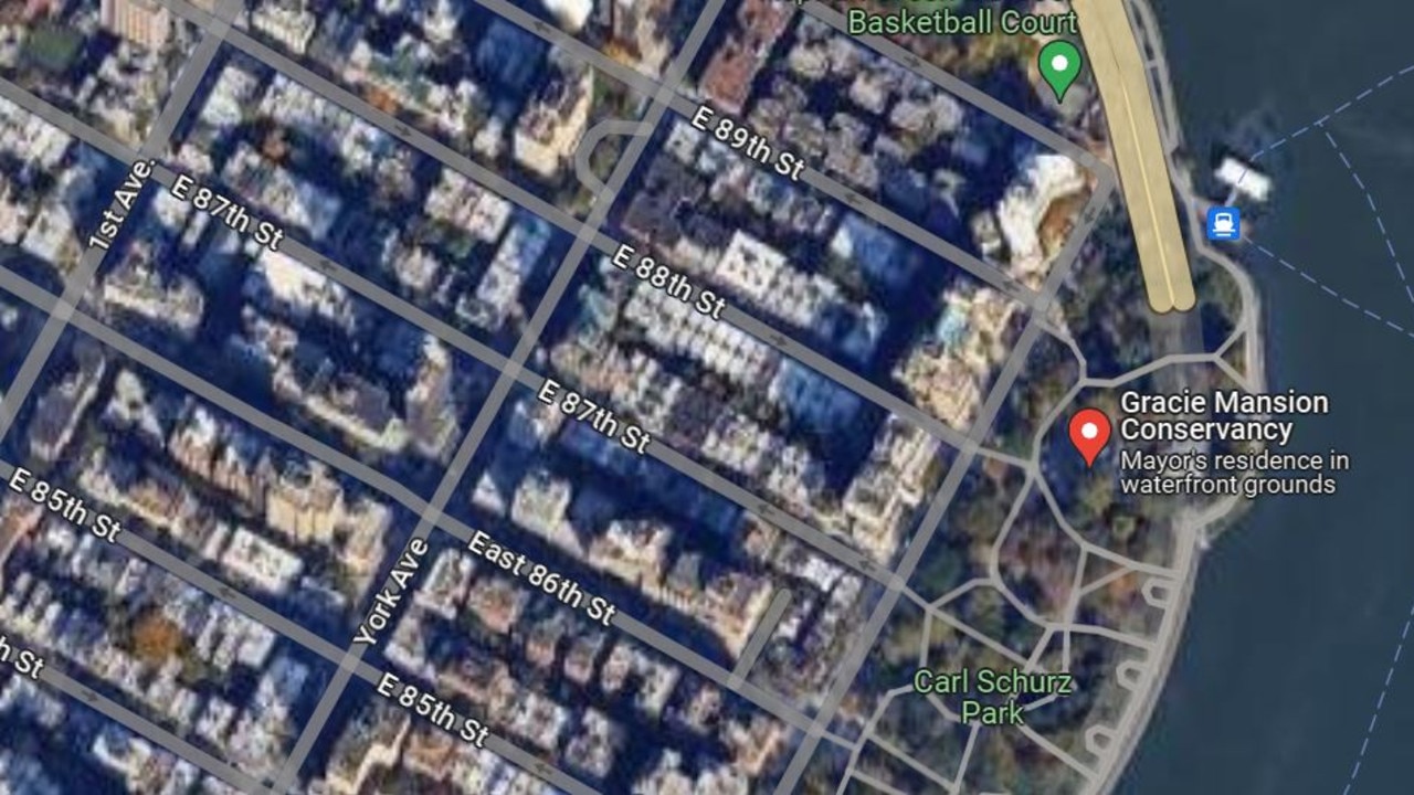 The map of the area in New York City where the shooting happened.