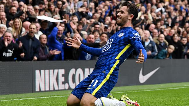 Chilwell after a goal. Photo by Shaun Botterill/Getty Images