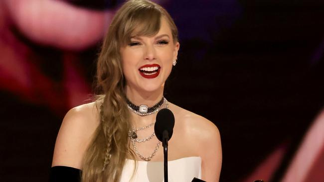 Taylor Swift accepts the Best Pop Vocal Album award for Midnights. Picture: Kevin Winter/Getty Images