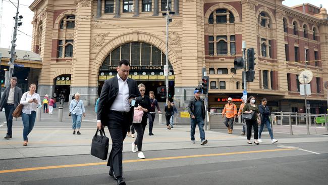 More workers are returning to Melbourne’s CBD. Picture: Andrew Henshaw