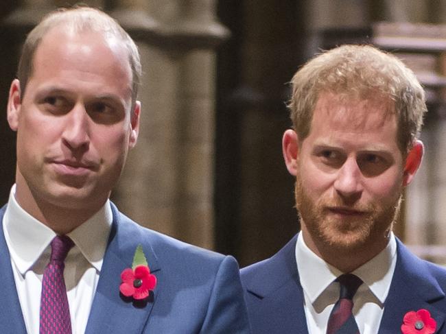 LONDON, ENGLAND - NOVEMBER 11: Prince William, Duke of Cambridge and Catherine, Duchess of Cambridge, Prince Harry, Duke of Sussex and Meghan, Duchess of Sussex attend a service marking the centenary of WW1 armistice at Westminster Abbey on November 11, 2018 in London, England. The armistice ending the First World War between the Allies and Germany was signed at CompiÃ¨gne, France on eleventh hour of the eleventh day of the eleventh month - 11am on the 11th November 1918. This day is commemorated as Remembrance Day with special attention being paid for this year?s centenary.  (Photo by Paul Grover- WPA Pool/Getty Images)