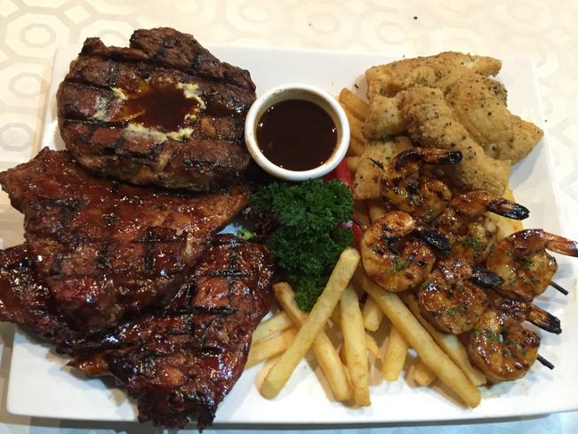 Surf and turf platter at Grill at Gordon. Picture: Jenifer Jagielski