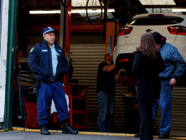 SYDNEY, AUSTRALIA - NewsWire Photos JUNE 20, 2024: Police at the scene where bones have been located at a business in Cromer on SydneyÃs Northern Beaches. Picture: NewsWire / Nikki Short