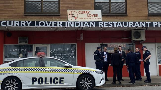 Police outside of the restaurant in October. Picture Agnes Gichuhi