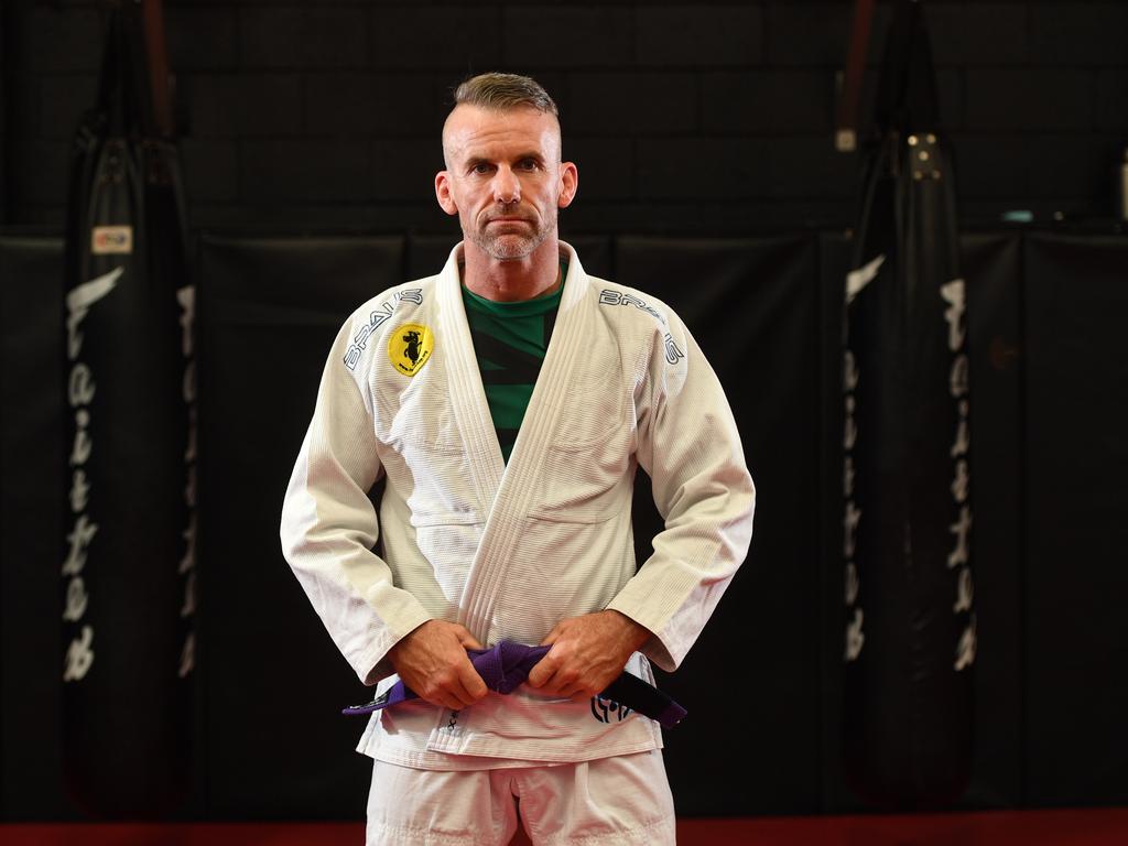 Former Royal Marines Commando Damian Todd will take on 228 different opponents during his Brazilian jiu-jitsu world-record attempt. Picture: AAP/ Keryn Stevens