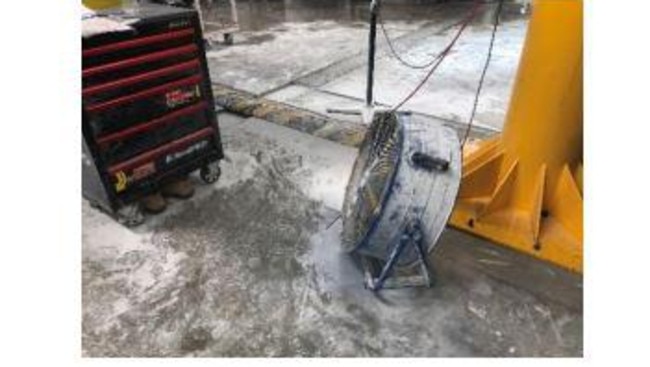 Dust deposits in a south east Queensland workplace a few years ago. Photo: WHSQ