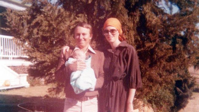 Paul Hatton and his wife Julie Hatton with their daughter Natalie as a baby, shortly before Julie’s death.