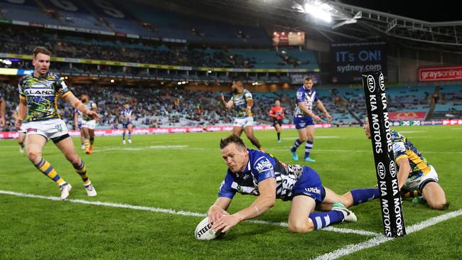 Brett Morris knocked out a strong performance against the Eels. Pic: Brett Costello