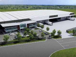 HEADING NORTH: An artist’s impression of the Northline transport and logistics facility being built at Redbank Motorway Estate. Picture: Contributed