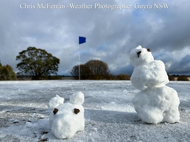 Qld remains on snow watch while it has fallen in Guyra, south of the border. Picture: SEQ weather photography Chris McFerran.